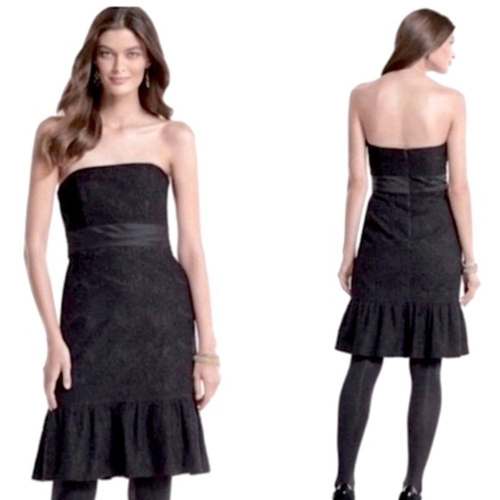 White House Black Market Strapless Lace Dress